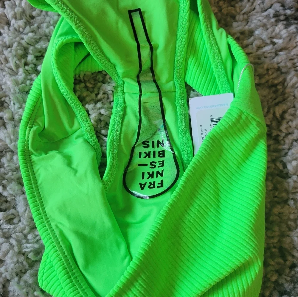 Frankie's Bikinis Jenna Ribbed Bottom Size Small NWT